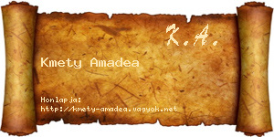 Kmety Amadea névjegykártya